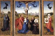 Rogier van der Weyden Crucifixion triptych with SS Mary Magdalene and Veronica